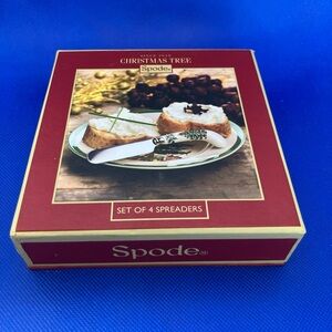 Spode Christmas Tree Cream Spreaders